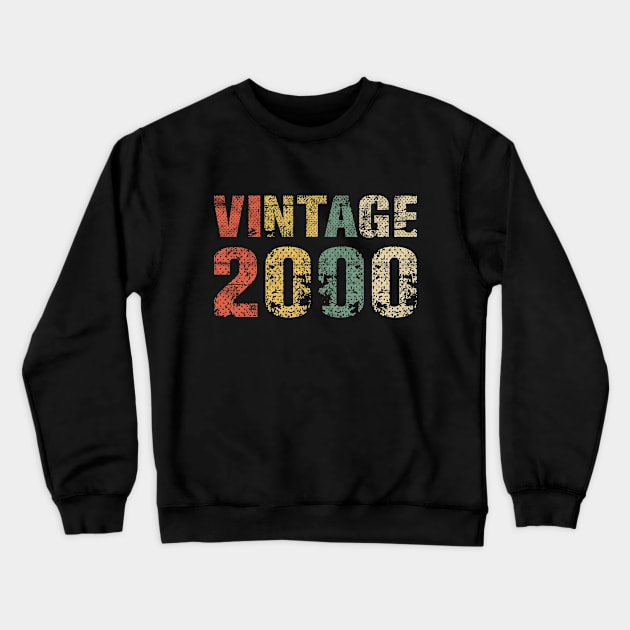 Vintage 2000 20th Birthday Gift 20 Year Old Twenty Bday Crewneck Sweatshirt by rhondamoller87
